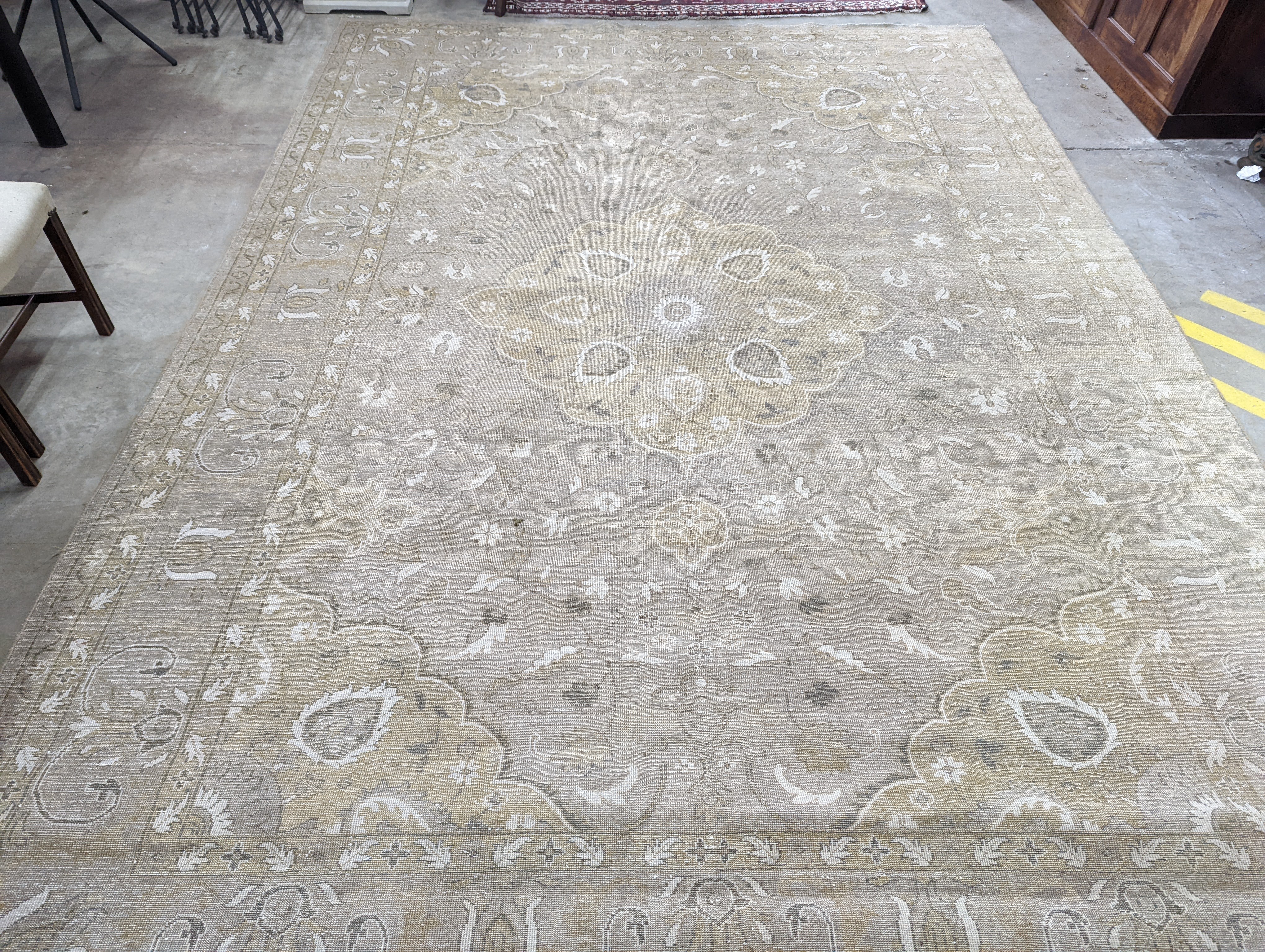 A contemporary North West Persian style pale wool carpet, 420 x 293cm